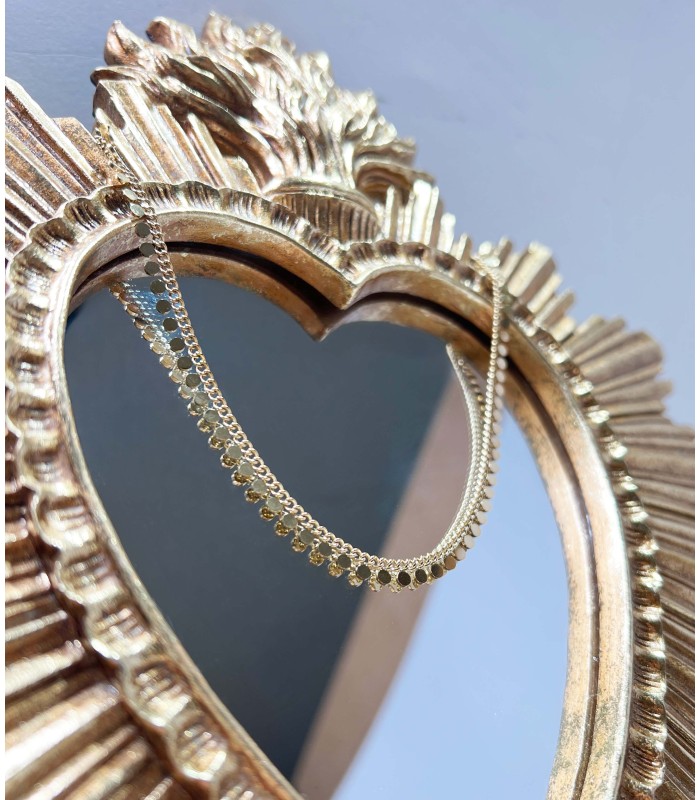 Collier pastilles en acier inoxydable 316L – Doré