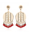 Boucles Fantaisie Ethniques - Miyuki Orange & Multicolore