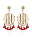 Boucles Fantaisie Ethniques - Miyuki Orange & Multicolore