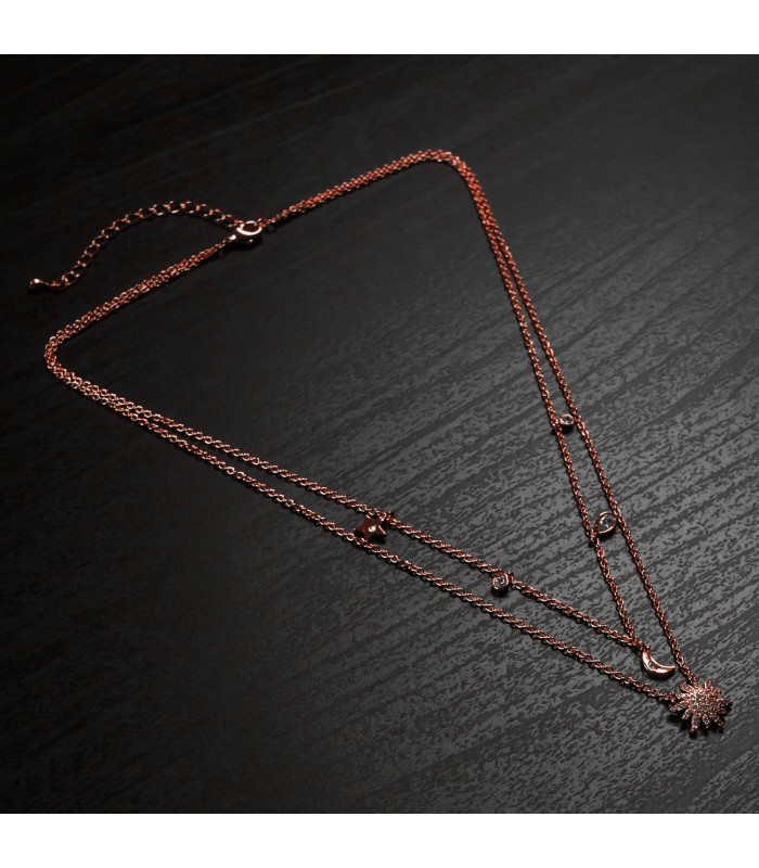 Collier Choker Multi-rangs - Soleil & Lune