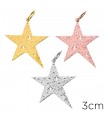 3cm - Pendentif Symbole Astral Étoile Gravée