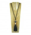 Collier Sautoir - Cristal Perle Simili-Cuir