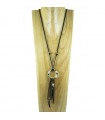 Collier Sautoir Ethnique Africain - Noir