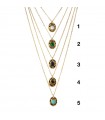 Collier Court Ajustable Pierres Naturelles