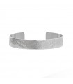 Jonc Ouvert Ajustable Acier Chirurgical 316L - Gravure Maya