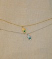 Bracelet Ajustable Acier Chirurgical 316L - Plume et Perle Turquoise