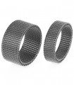 Bague acier 316L maille milanaise