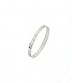 Bracelet rigide ajustable en argent rhodié