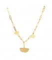 Collier chaîne ajustable avec gingko