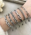 Bracelets différentes mailles - Argent